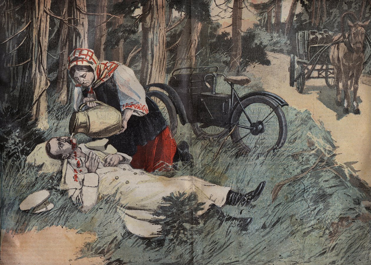 Morte do Grão-Duque George Alexandrovich da Rússia (1871-1899), um Abbas Tuman (Cáucaso) (George Aleksandrovich da Rússia) gravada a partir de Le-Pelerin" de 1899 de Unknown artist
