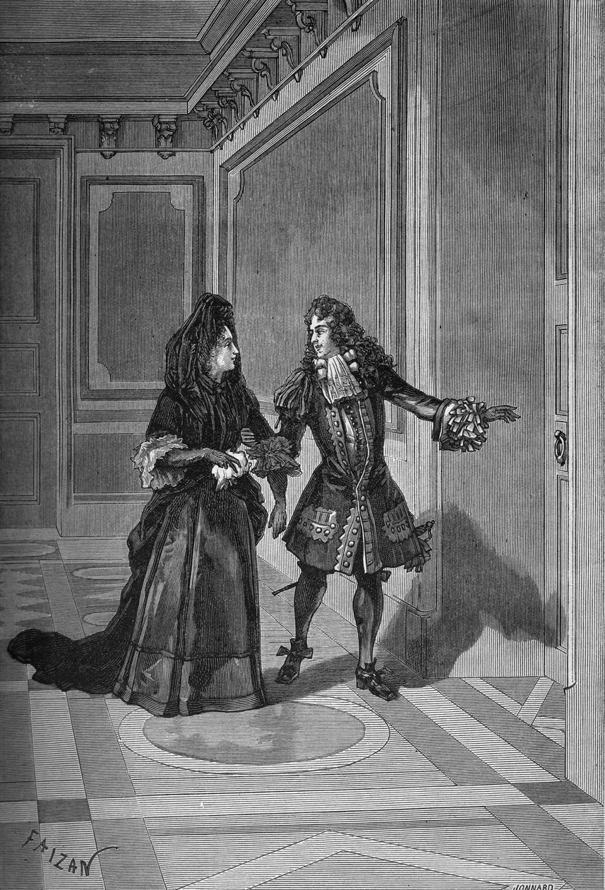 Morte de Marie Therese (Marie-Therese), Rainha de França, 30 de Julho de 1683: M. de la Rochefoucauld pede a Madame de Maintenon (Françoise d