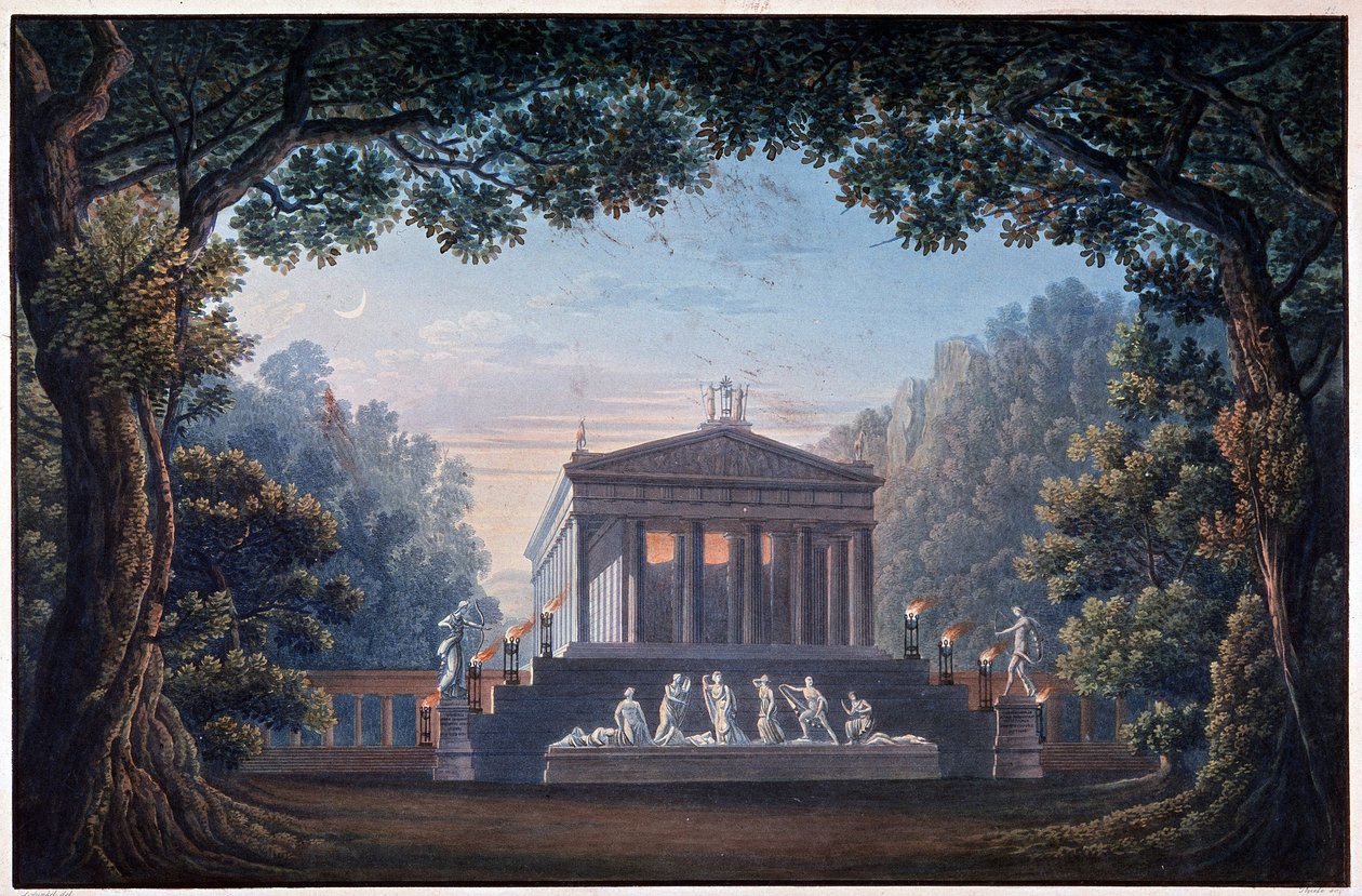 Decoração para a ópera "Oper Olympia". de Unknown artist