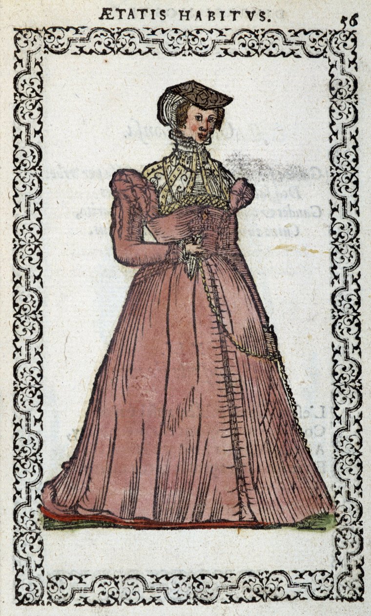 Donzela francesa - em "Hábitos e Efeitos" de Jean Sulperius de Unknown artist