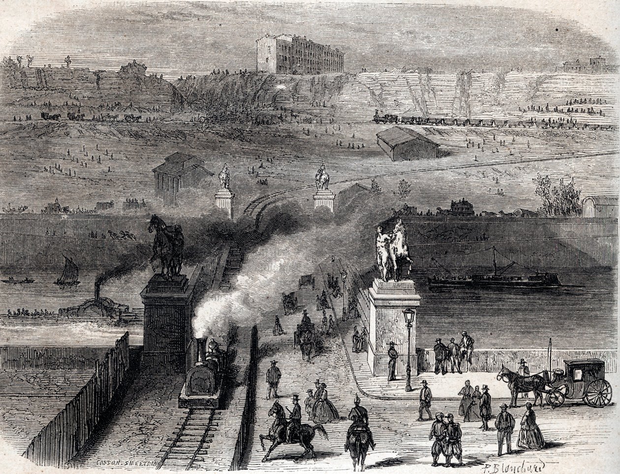 Demolição do Trocadero em Paris, em 1866 - Demolição do Tracadero em Paris, em 1866 - de Unknown artist