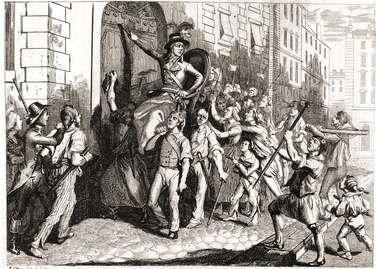 Destruição dos edifícios de Lyon durante a Revolução Francesa. de Unknown artist