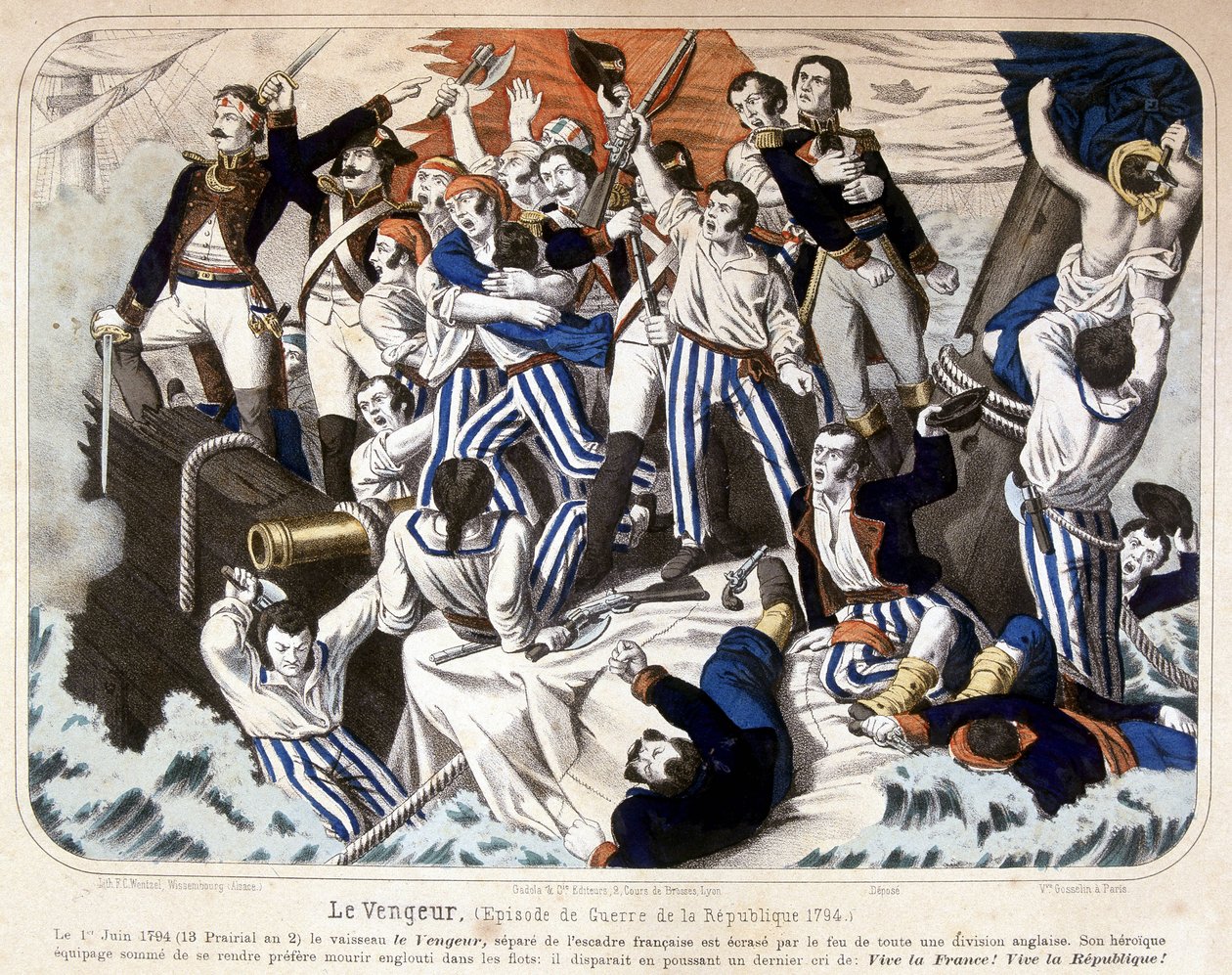Destruição do navio "The Avenger" pela frota inglesa, 1 de Junho de Unknown artist