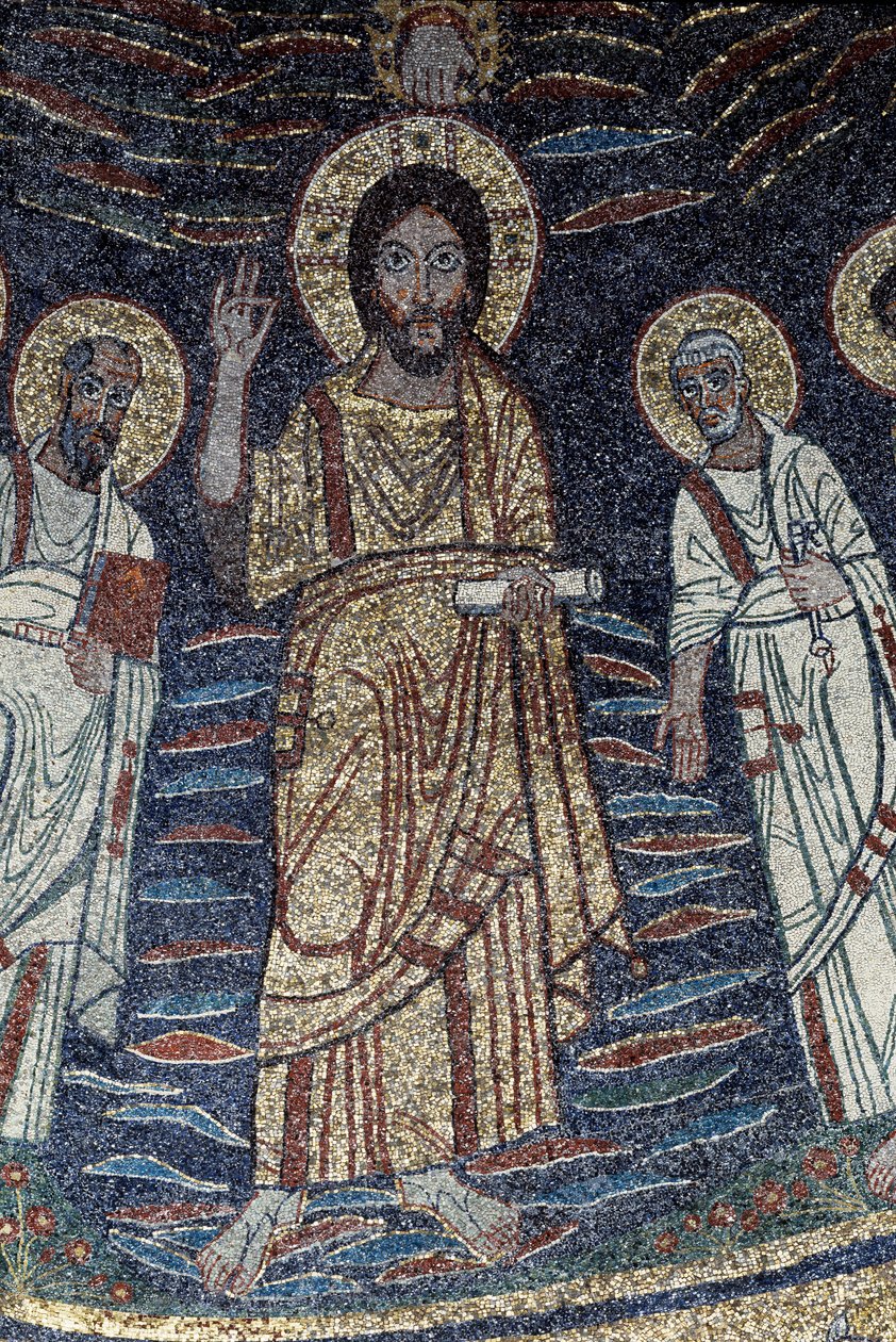 Detalhe de Jesus (Mosaico, 821) de Unknown artist