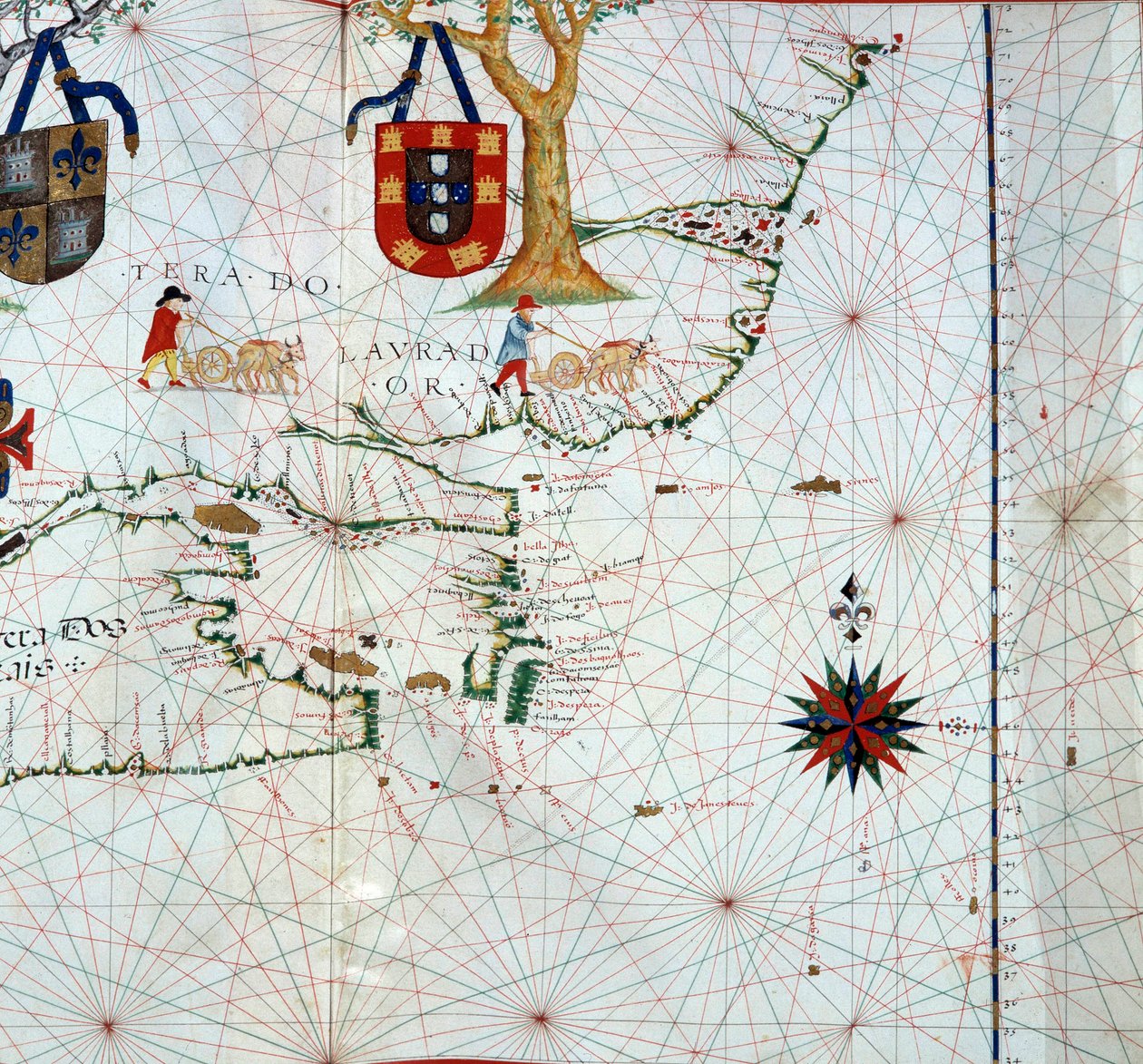 Detalhe de um mapa de Labrador (Markland), leste do Canadá de Unknown artist