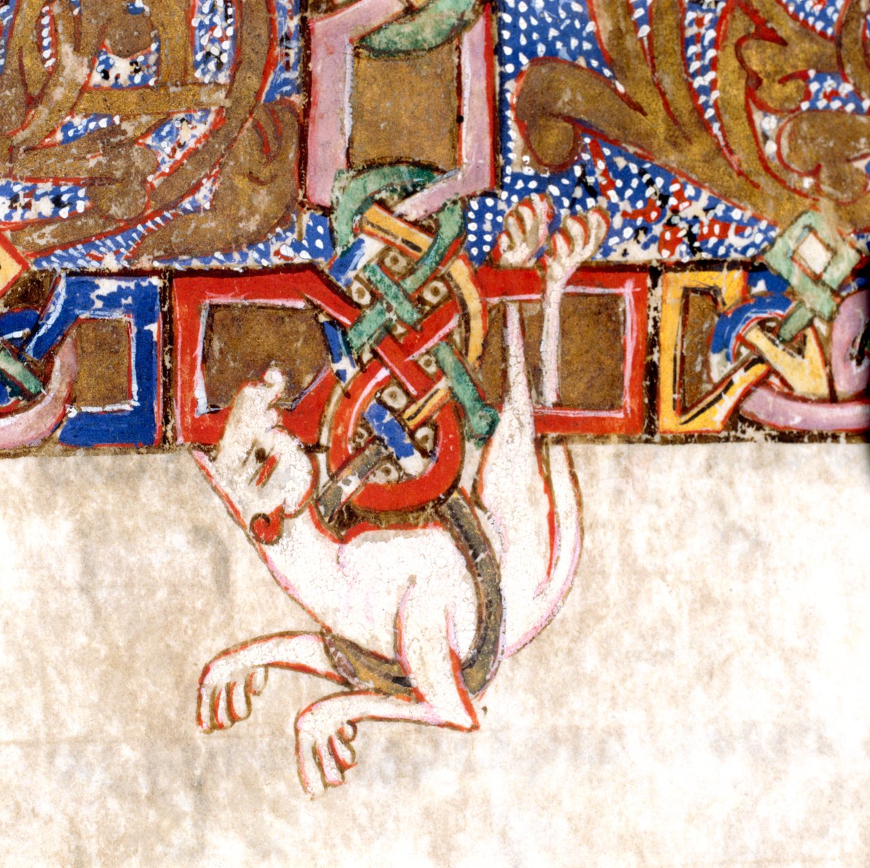 Detalhe da cruz iluminada: f.108v do Breviary-Missal de Unknown