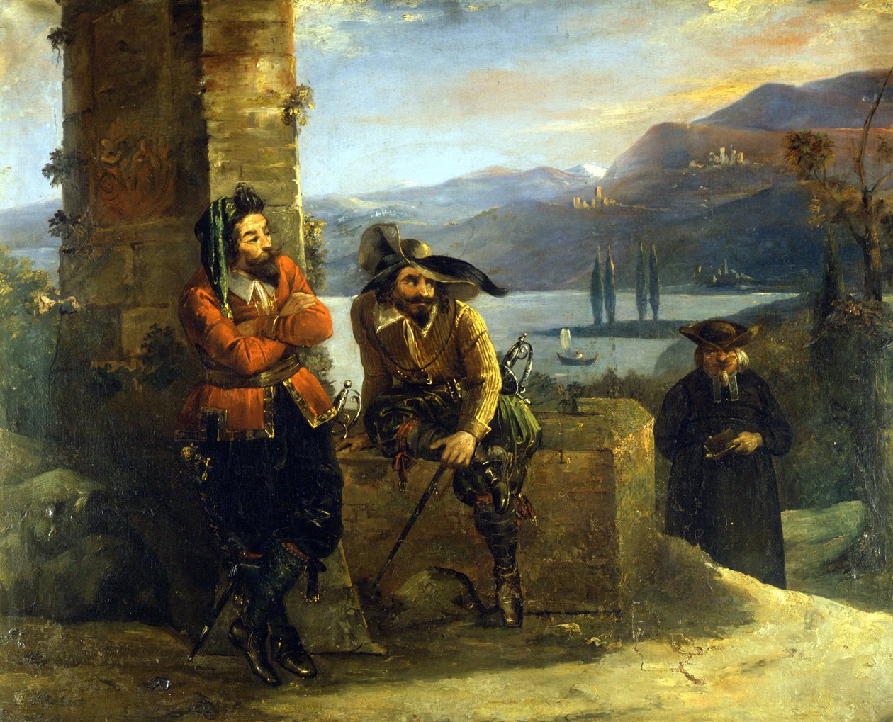 Don Abbondio em "The Bride" (I promessi Sposi) de Alessandro Manzoni. Manzoni House. Milão de Unknown artist
