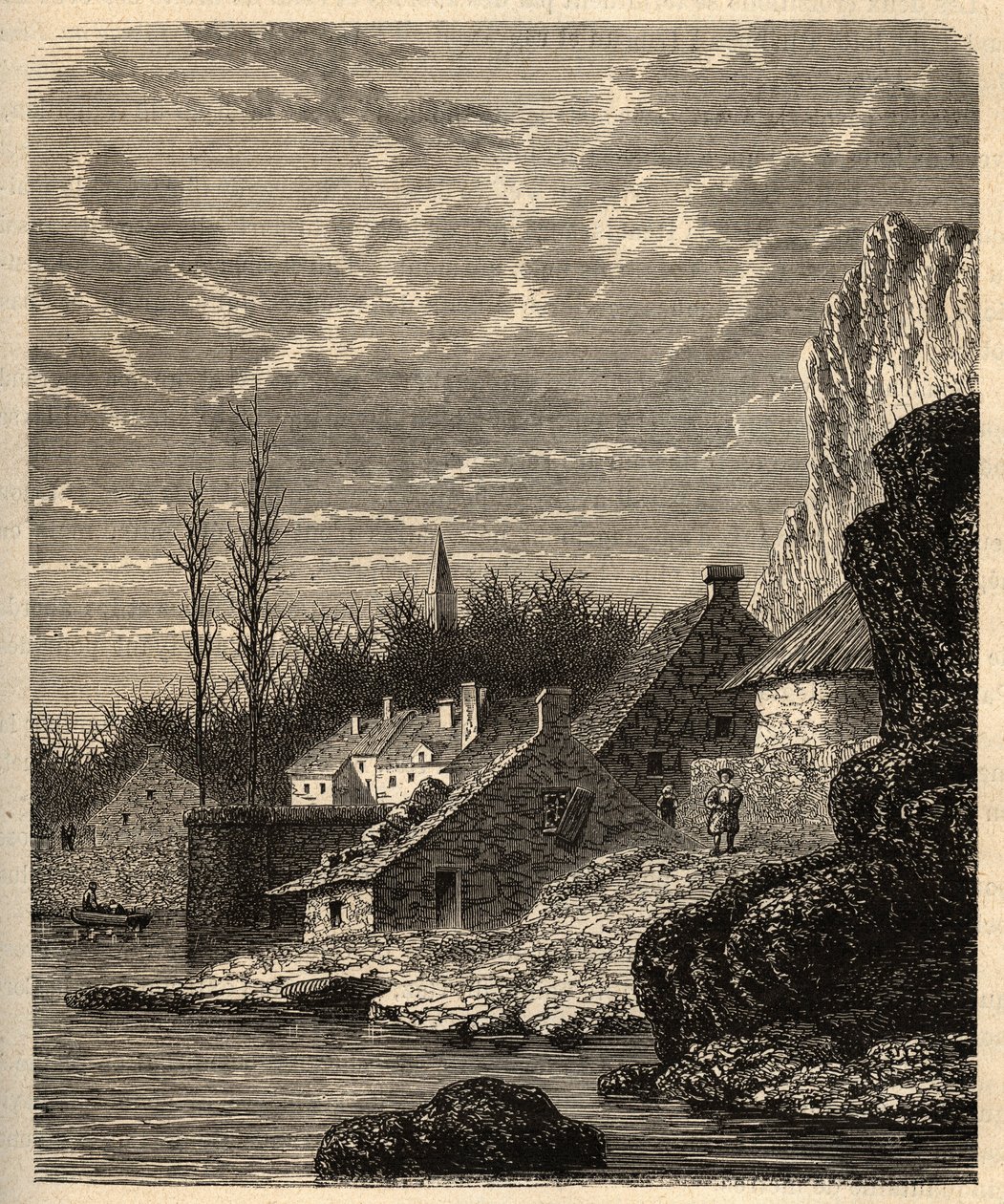 Douarnenez - Finistere - Bretanha - gravura em "PATRIE" - DESCRIÇÃO PECTURESSE DE LA FRANCE EN 6 VOLUES BY LUCIEN HUARD - final do século XIX de Unknown artist