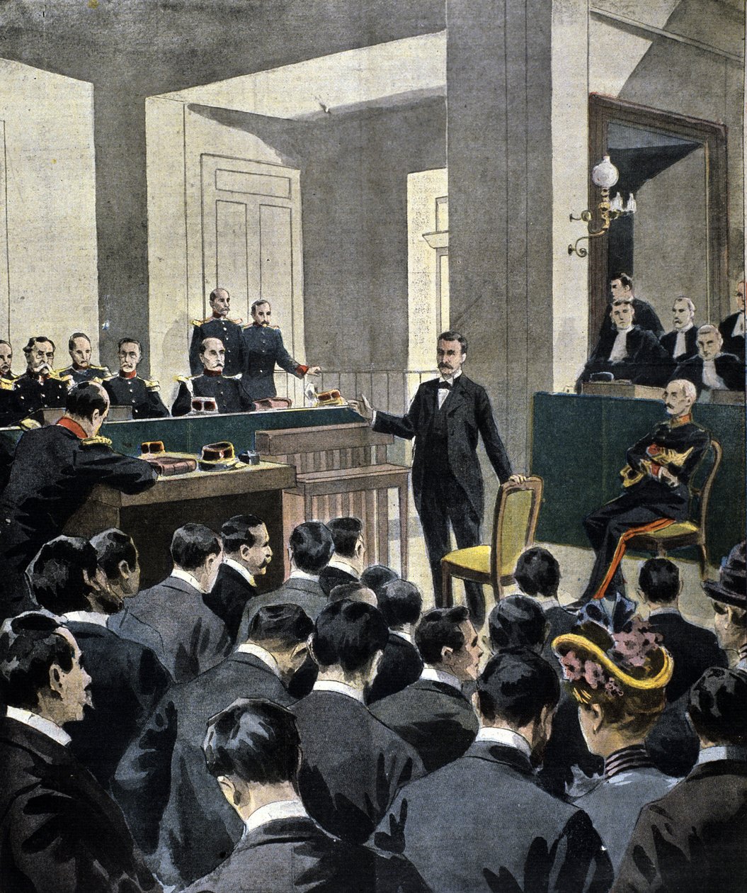 Caso Dreyfus: testemunho do tenente-coronel Georges Picquart (1854-1914) no julgamento do escritor Emile Zola (seguindo a carta J