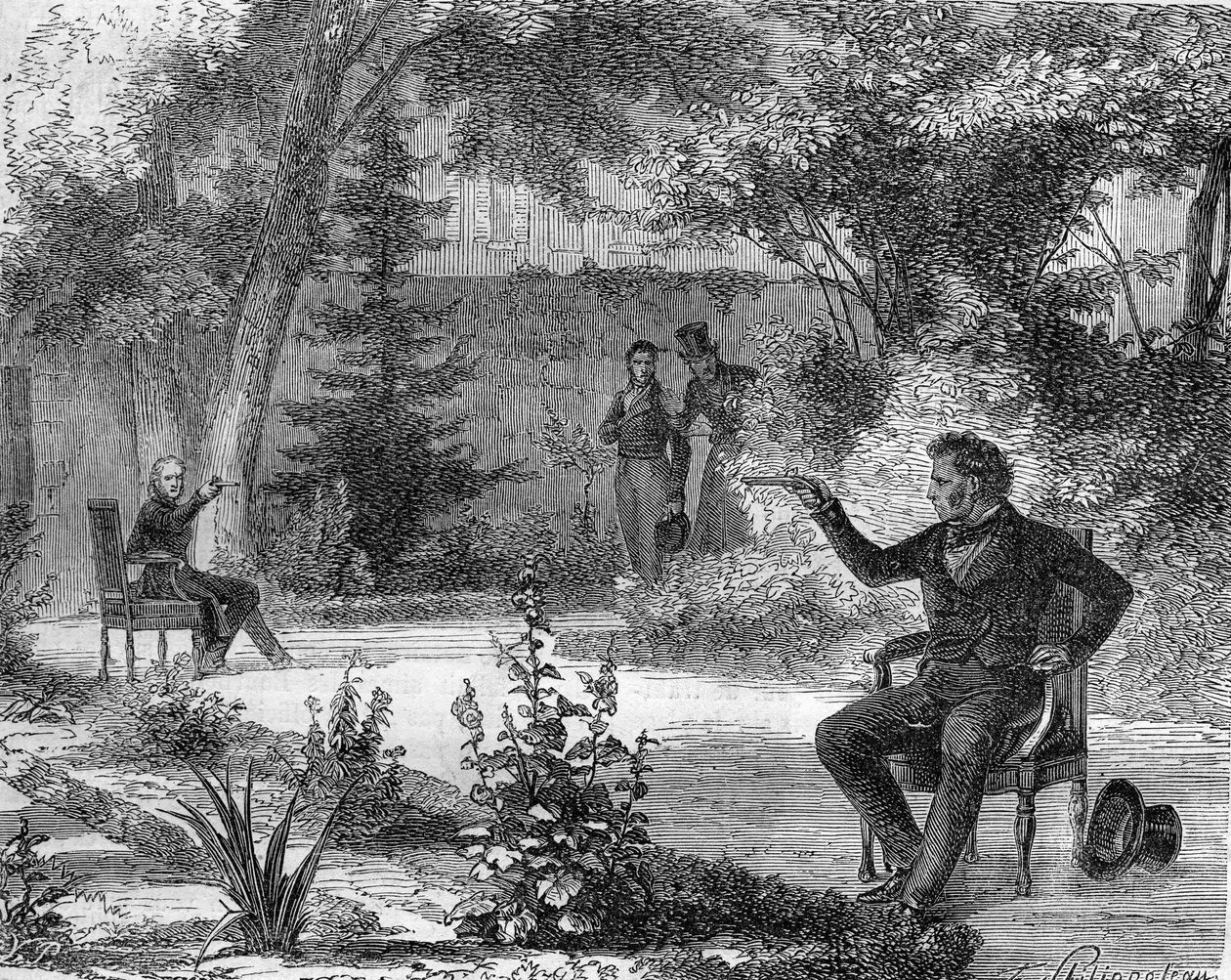 Duelo entre Benjamin Constant e Forbin des Issarts, em junho de 1822. de Unknown artist
