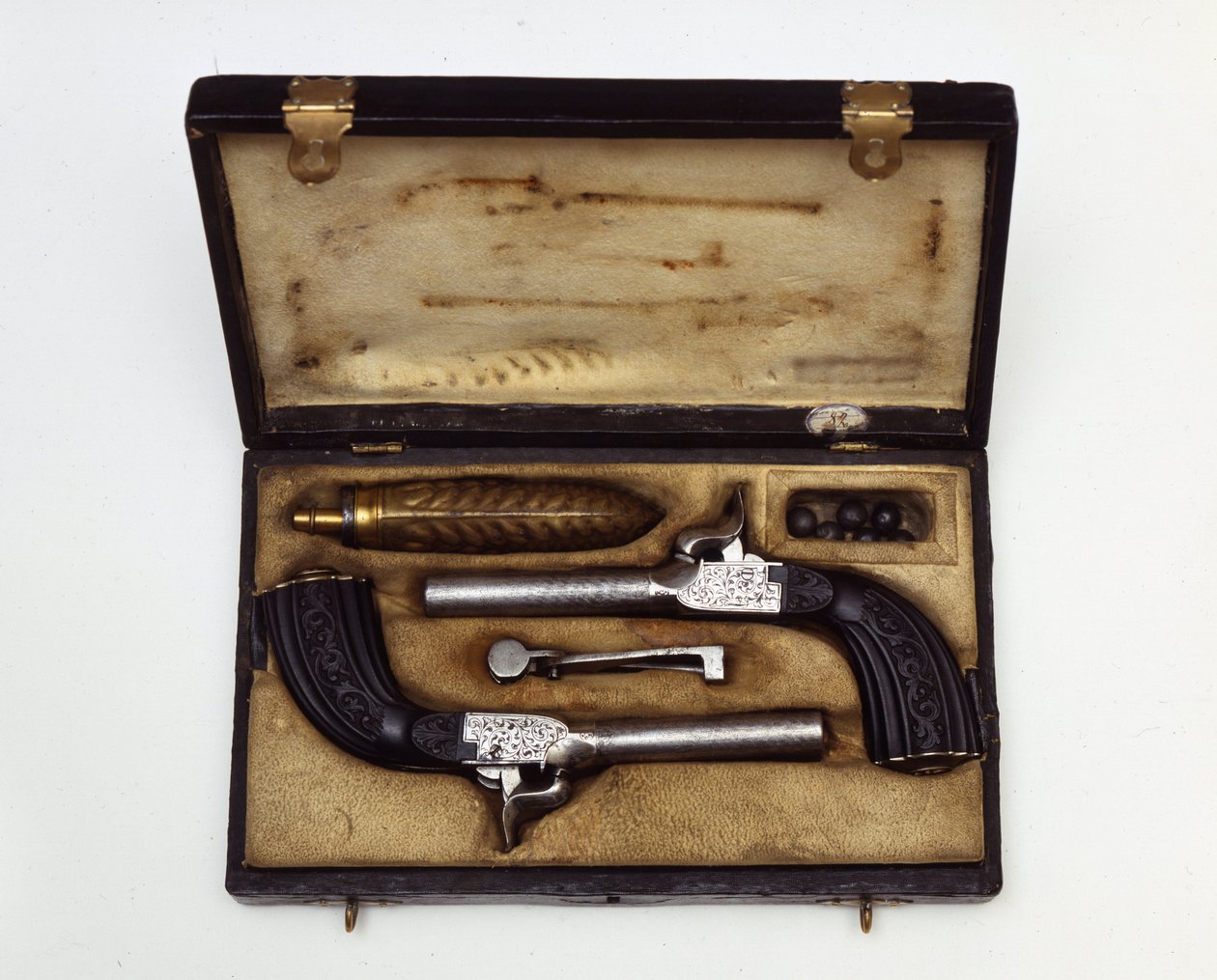 Conjunto de duelos composto por pistolas Mazzagatti do século XIX. de Unknown artist