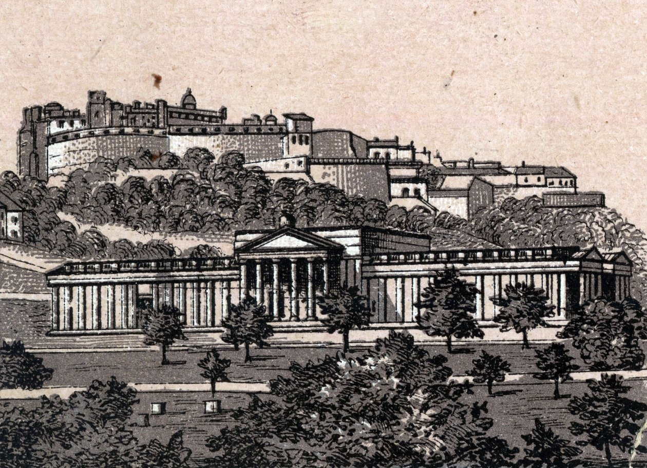 Edimburgo, Escócia: vista da National Gallery em Edimburgo. in "The world illustrates 168 views" Undated (finais do século XIX) de Unknown artist