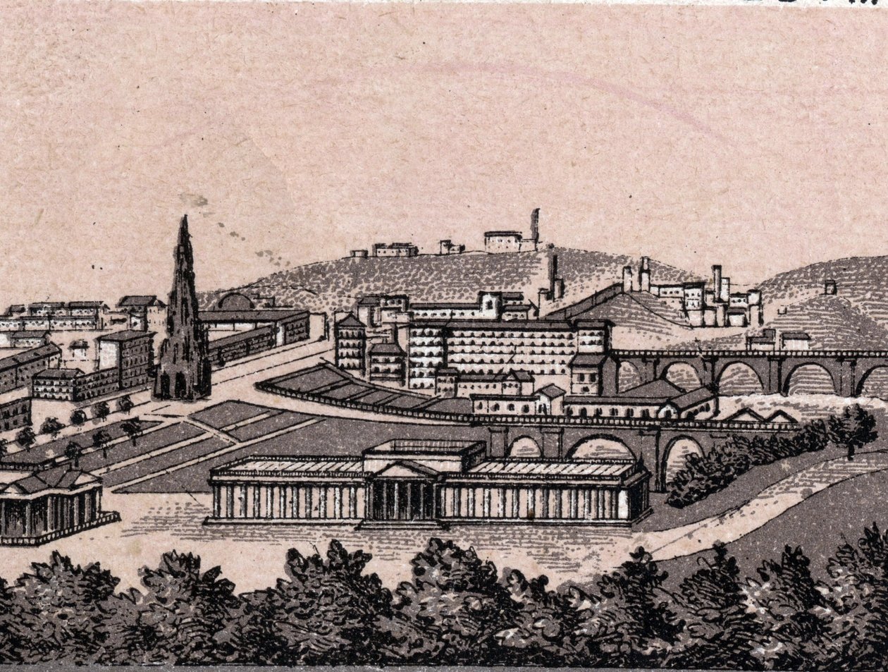 Edimburgo, Escócia: vista da cidade tirada do castelo de Edimburgo. em "O mundo ilustra 168 vistas" Sem data (final do século XIX) de Unknown artist