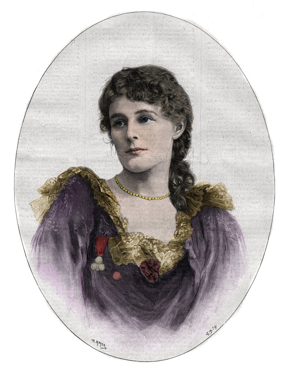 Edith Maud Gonne (1866-1953), revolucionária irlandesa de Unknown artist