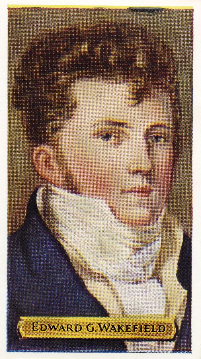 Edward Gibbon Wakefield - diplomata inglês. (imprimir) de Unknown artist
