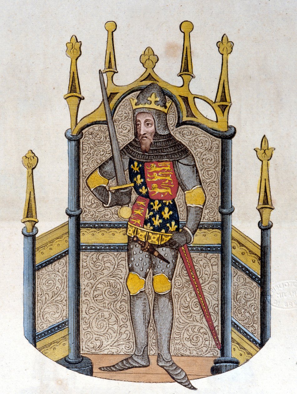Eduardo III (1312-1377), Rei da Inglaterra Gravura do início do século XIX de Unknown artist