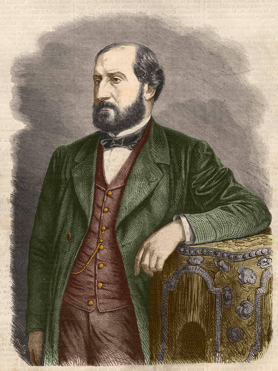 Emile Augier, dramaturgo francês (1820 - 1889). de Unknown artist