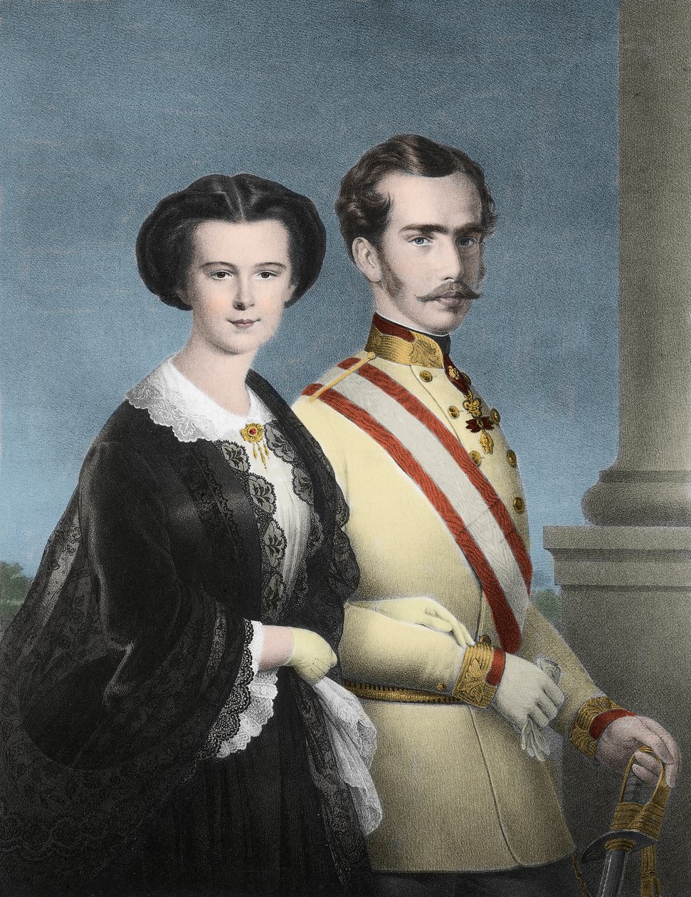 Imperador Francisco José I da Áustria (Francisco José de Habsburgo) e Imperatriz Isabel da Áustria (Sísi) - Retrato de Francisco José I da Áustria ( de Unknown artist
