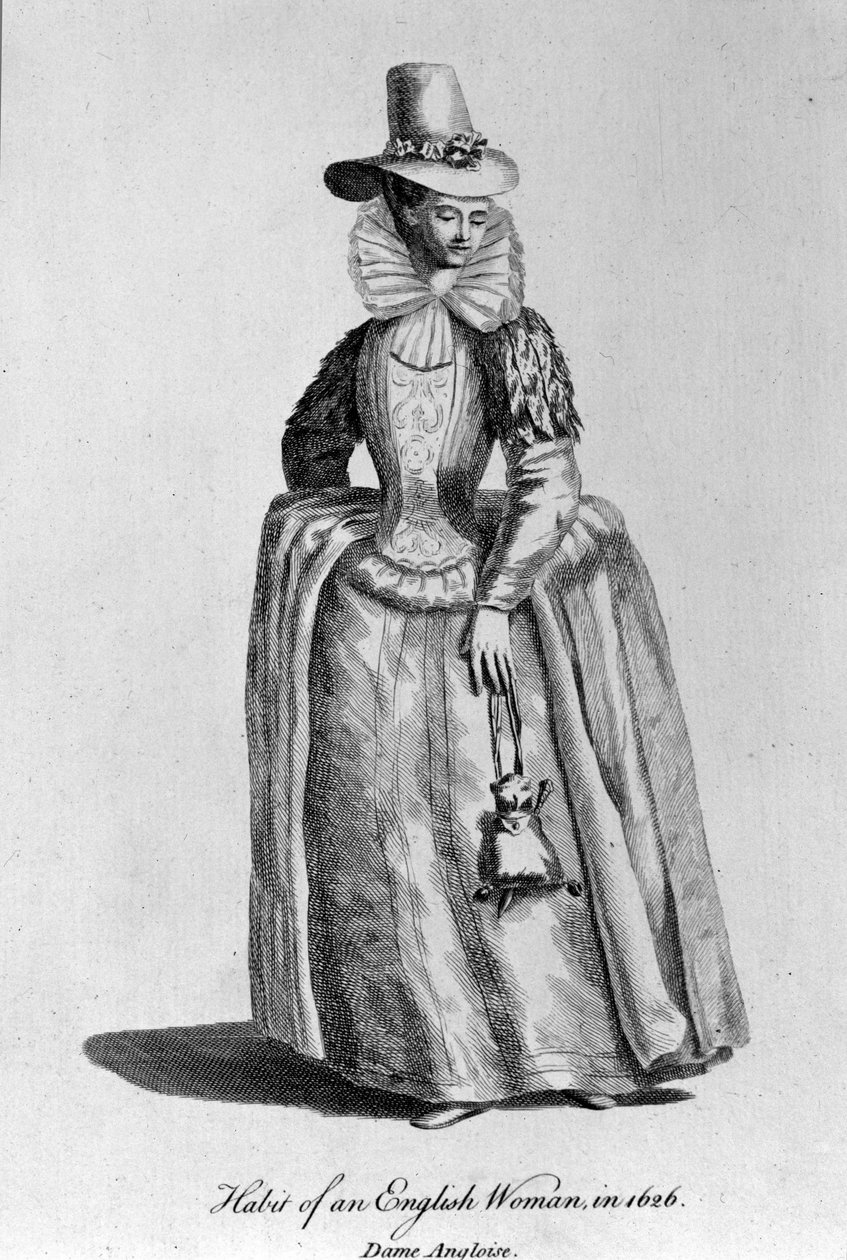 Mulher inglesa de 1626. de Unknown artist