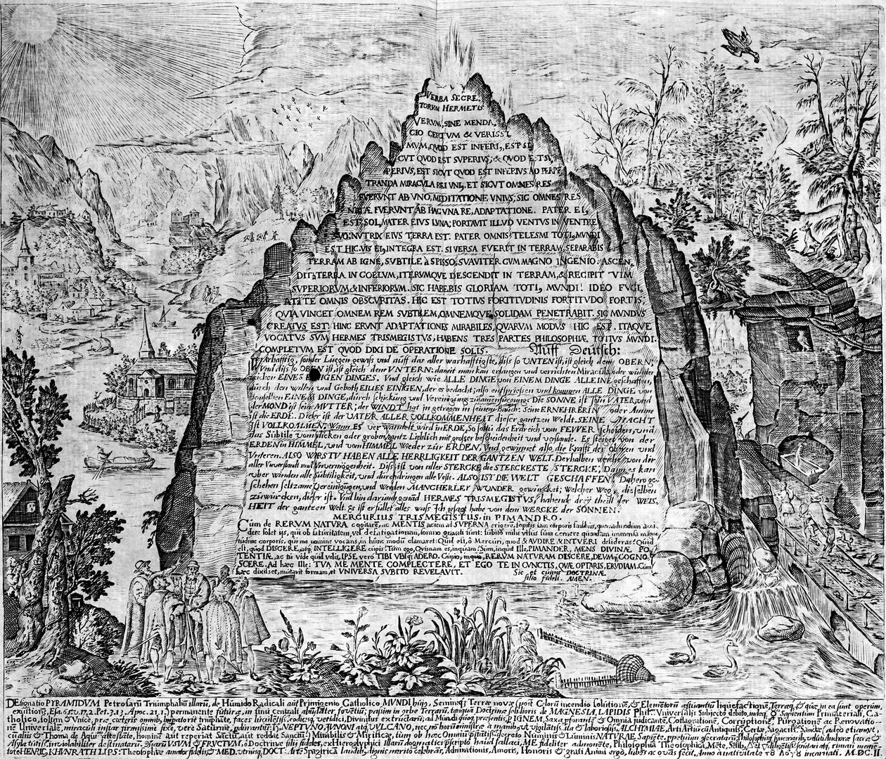 Gravação do "Amphitheatrum sapientiae aeternae". (Anfiteatro da sabedoria eterna) [Hamburgo: s.n. de Unknown artist