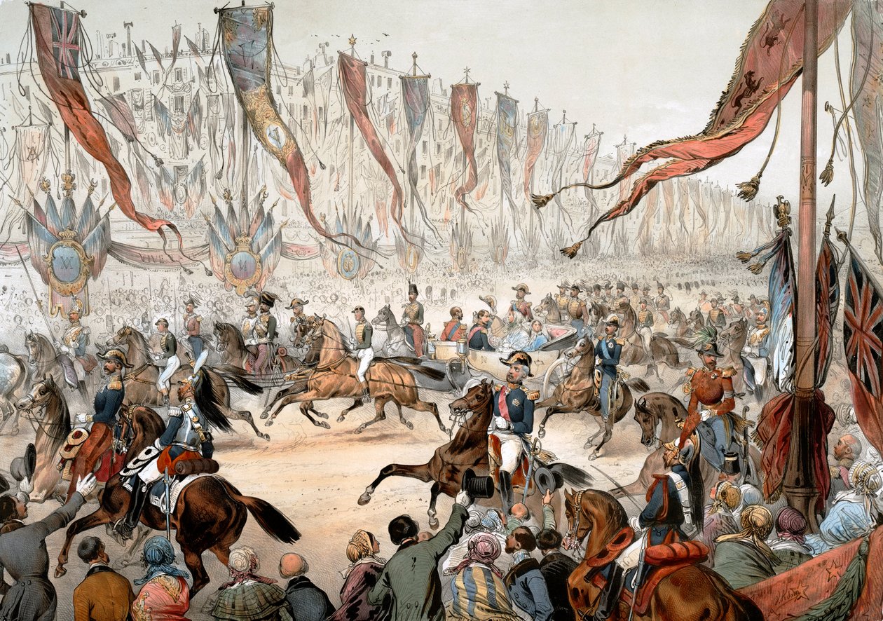 Entrada de Victoria Queen of England em Paris, na presença de Napoleão III 18 de Agosto de Unknown artist