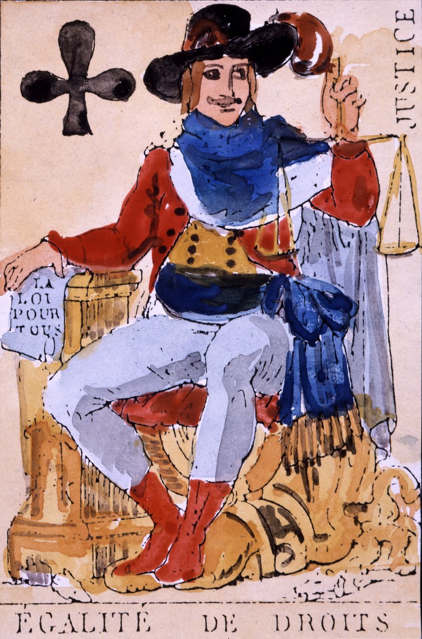 Igualdade de direitos - Carta de jogo revolucionária de Unknown artist