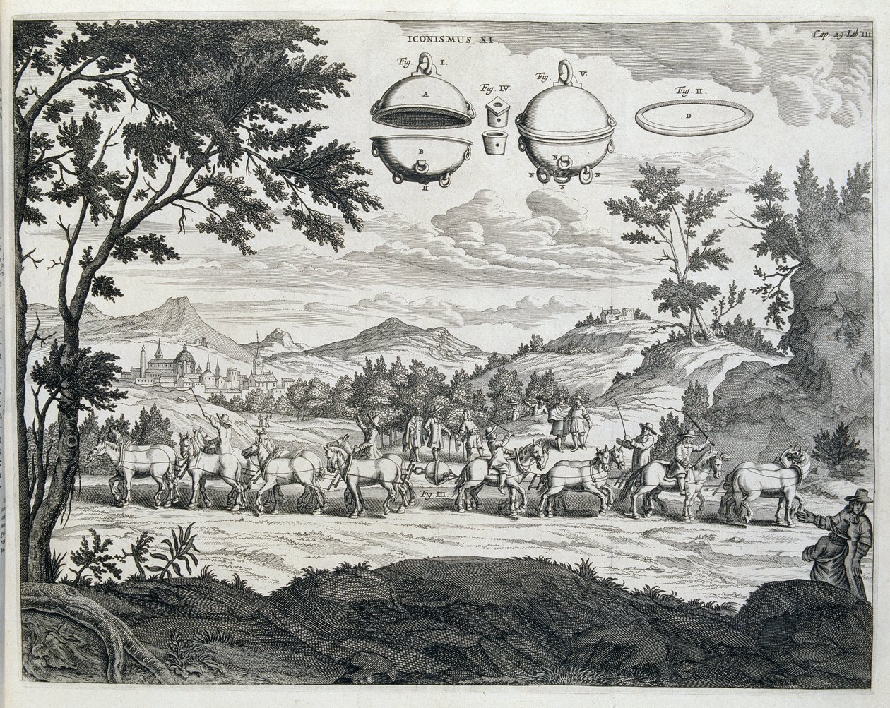 Experiência de Otto von Guericke (Otto de Guericke de Unknown artist