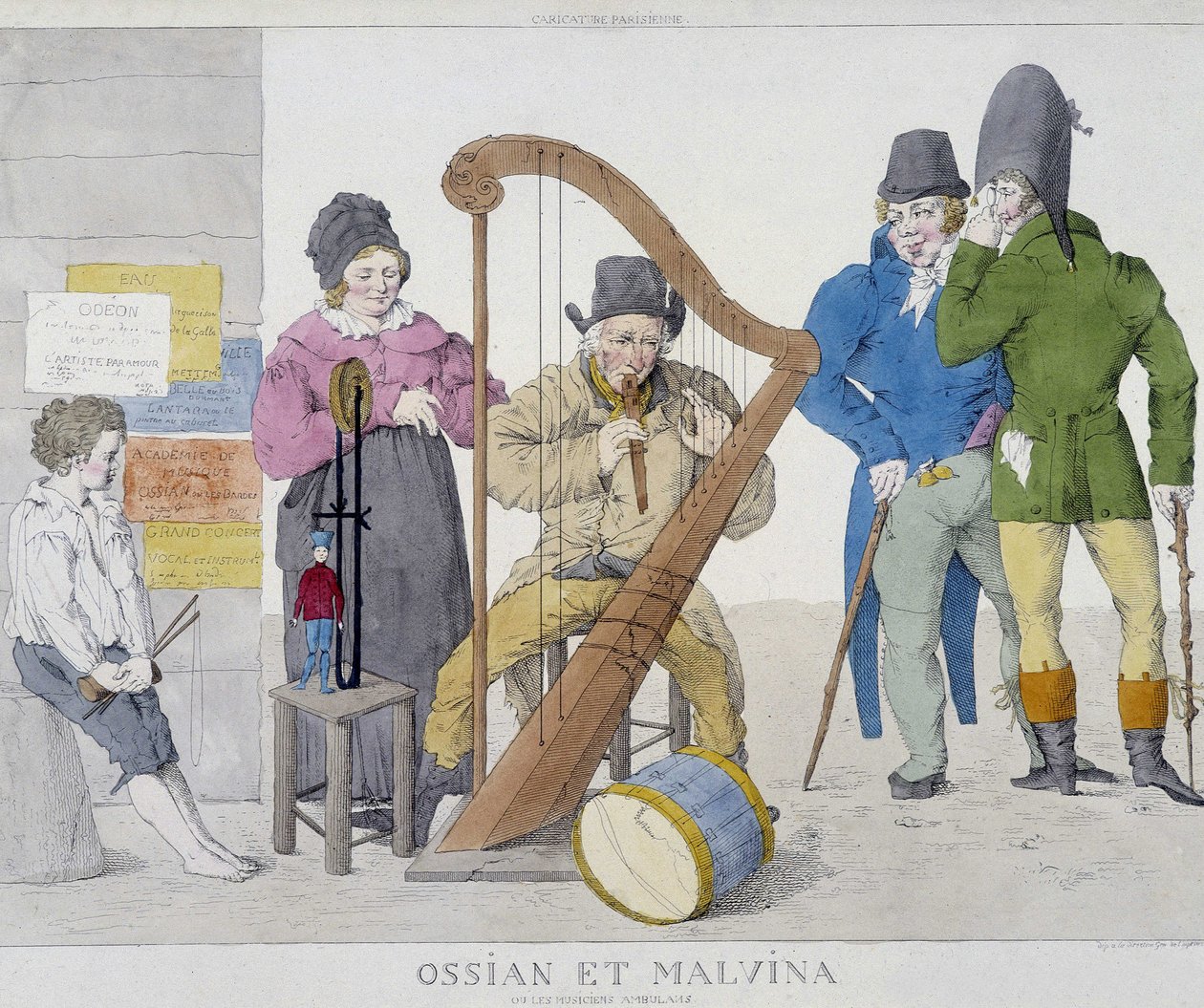 Família de músicos viajantes no século XIX de Unknown artist