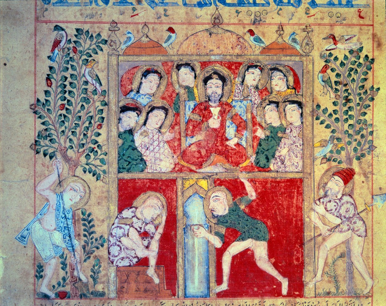 Guerison favorito. Miniatura do manuscrito "Livro do Theriac". Kitab al-Diryaq" (fólio 27) escrito por Claude Galien de Unknown artist