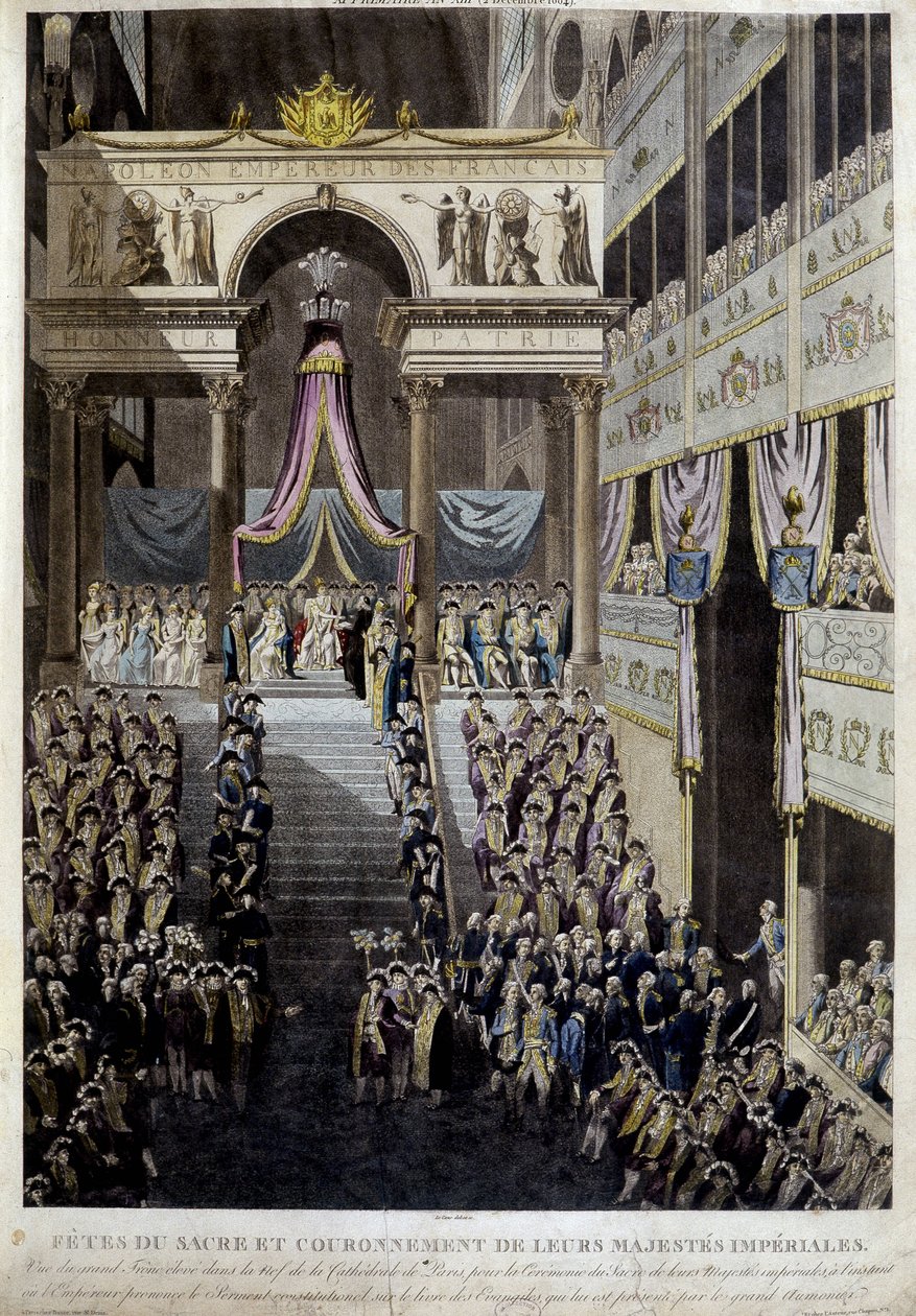 Festa da coroação e coroação de suas majestades imperiais em 1804. de Unknown artist