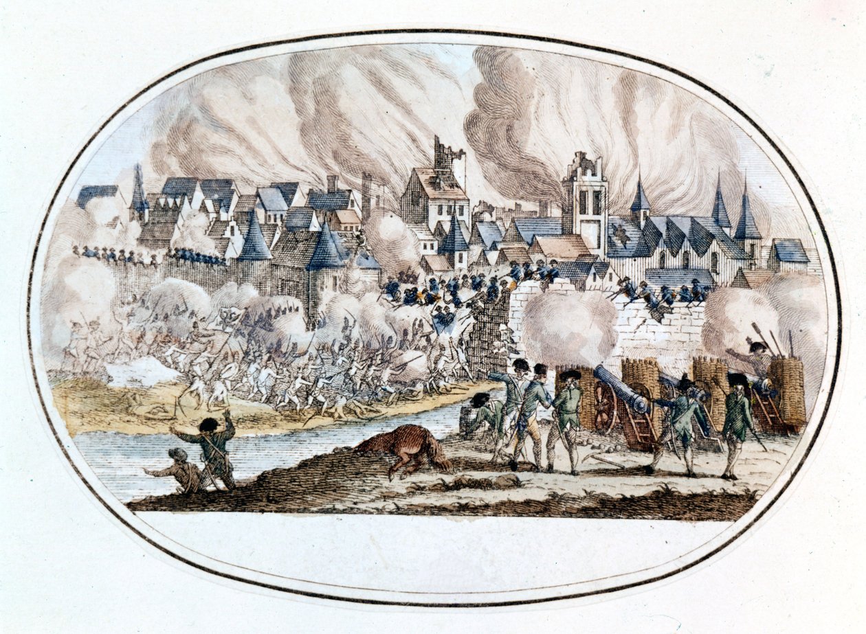 A insurreição federalista. A aquisição de Toulon pelos ingleses em 1794, onde o jovem Bonaparte se distinguiu. de Unknown artist