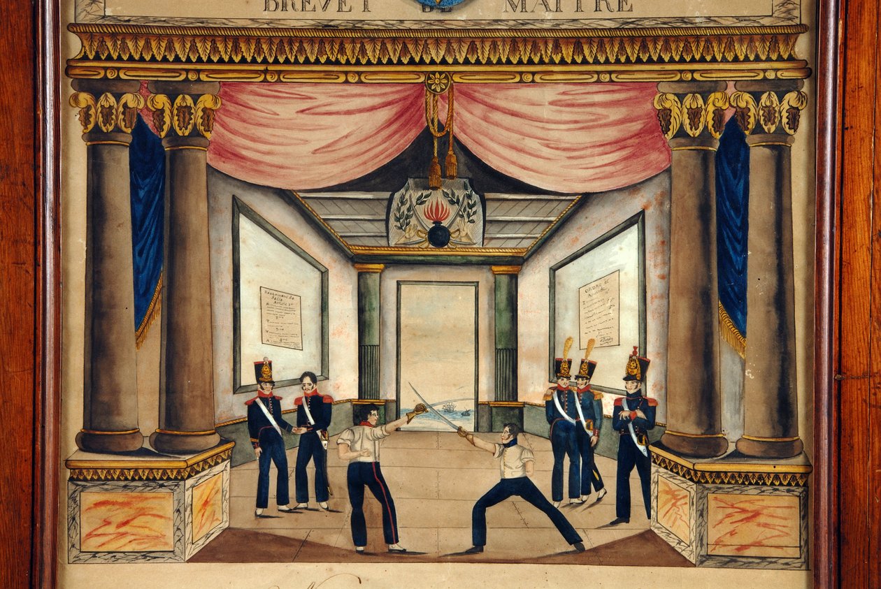 Esgrima: patente de Continte de Abril de 1826. de Unknown artist