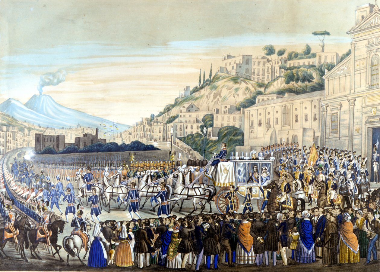 Fernão II (1467 - 1496) e Marie Therese na Basílica de Piedigrotta de Unknown artist