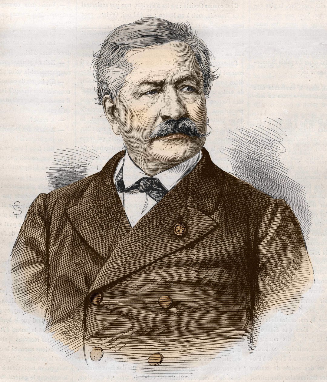 Ferdinand de Lesseps (1805 - 1894), gravura, coleção Bianchetti de Unknown artist