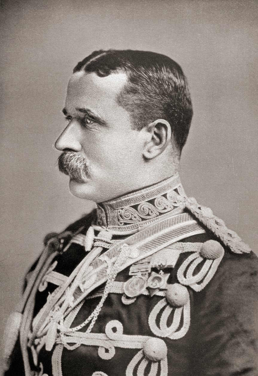 Marechal de campo John Denton Pinkstone French, do livro África do Sul e a Guerra do Transvaal, de Louis Creswicke, pub. 1900 de Unknown
