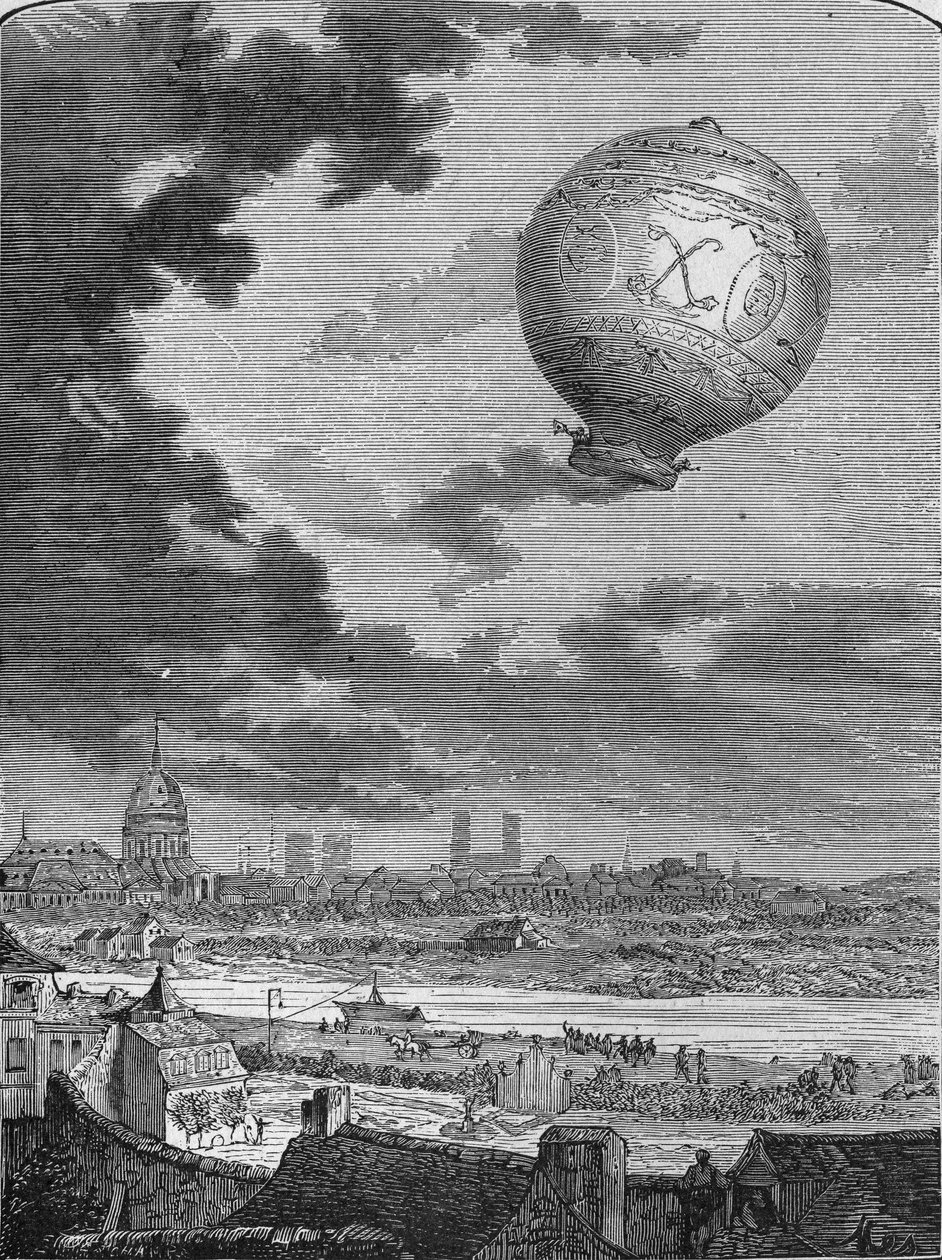 Primeira viagem de balão do Pilatre de Rozier e do Marquês d
