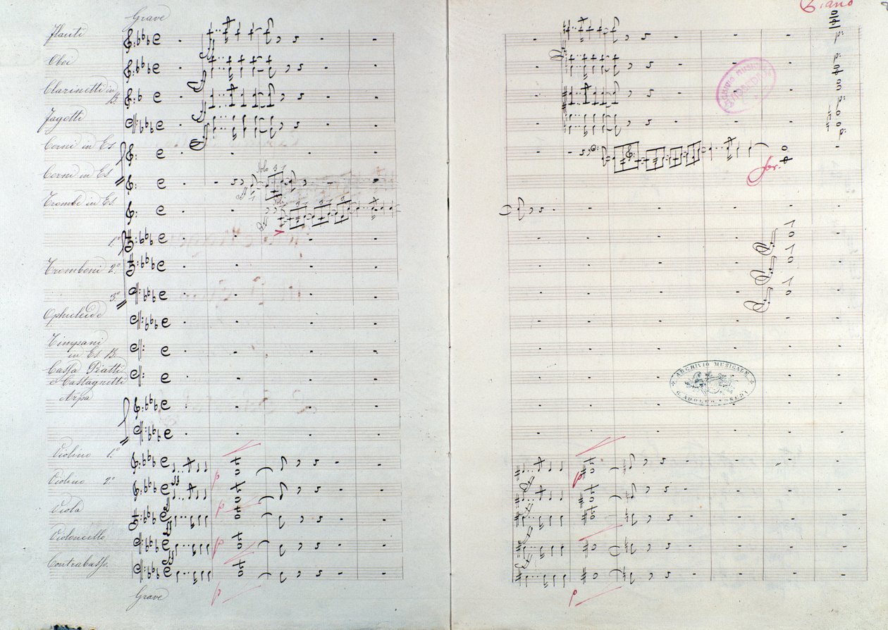 Primeira página de Capriccio brilhante sobre o tema de Jota Aragonese" (Abertura espanhola nº 1) por Mikhail Glinka de Unknown artist