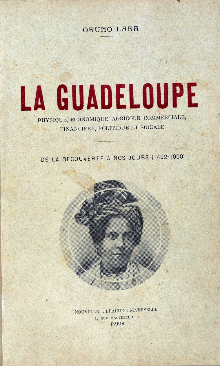Primeira página do livro de Oruno Lara "Guadalupe, físico, económico, agrícola, comercial, financeiro, político e social, desde a descoberta até aos dias de hoje (1492-1900)". de Unknown artist
