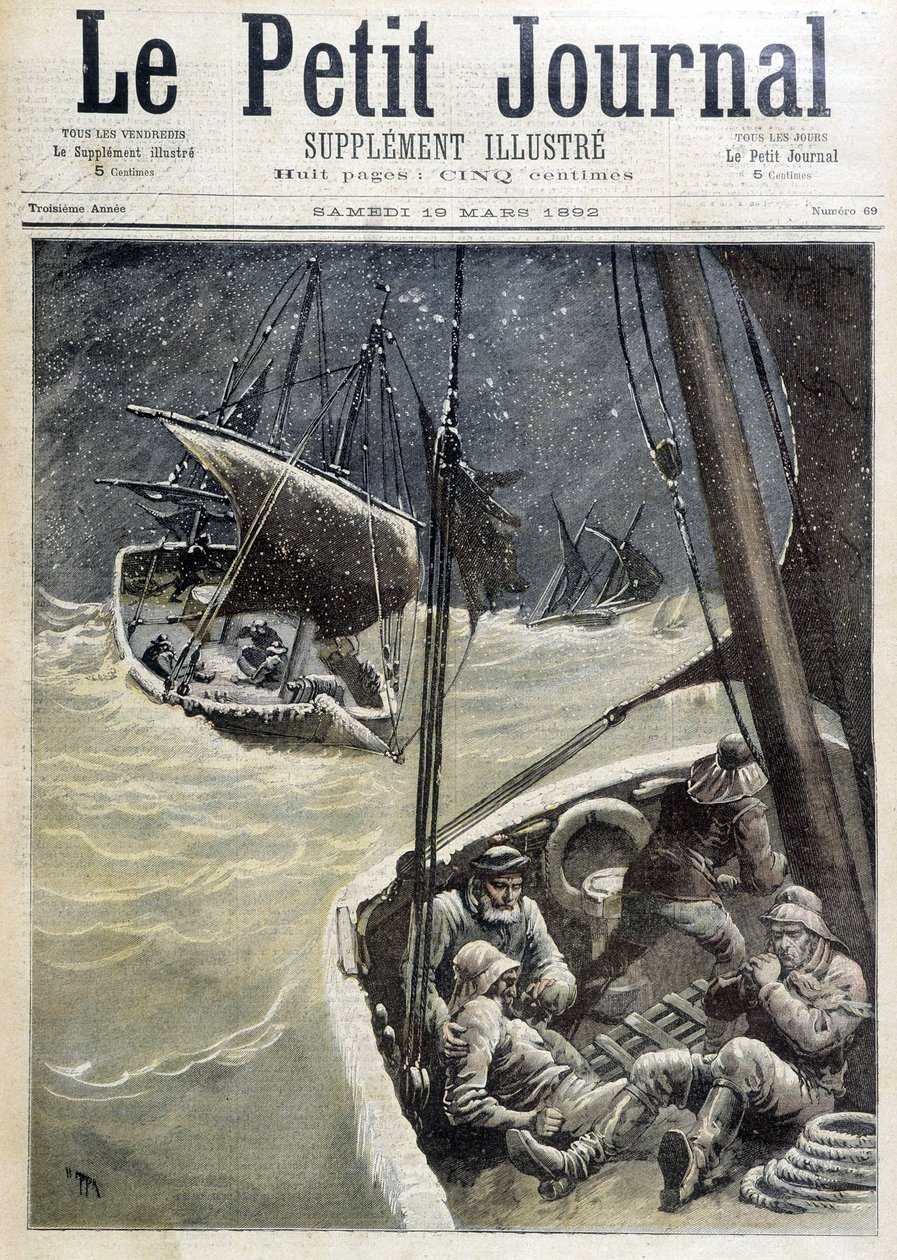 Pescadores da Terra Nova - no "The Petity Journal" de 19/03/1892 de Unknown artist