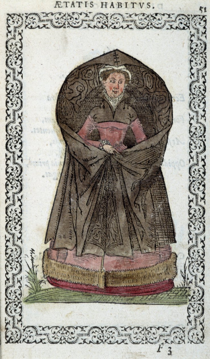 Flemish Demoiselle - em "Habits et effigies" de Jean Sulperius de Unknown artist