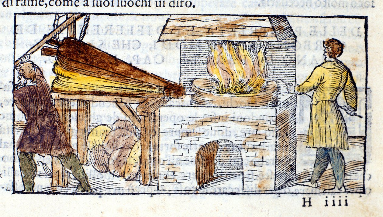 Forja - na "Pirotecnia" de Biringuccio de Unknown artist
