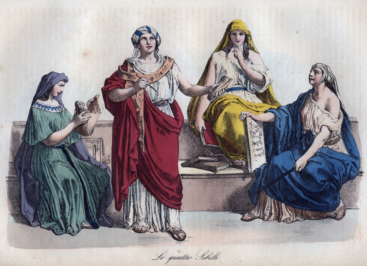Quatro irmãos romanos - Quatro irmãos romanos - gravura de "Usos e costumes de todos os povos do Universo". Ou melhor, a história do governo, das leis, das milícias, da religião de todas as nações desde os tempos mais remotos até aos nossos dias" 1856 de Unknown artist