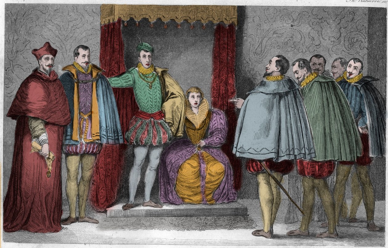Francisco II (1544-60) diz aos deputados que o Duque de Guise e o Cardeal irão governar o Estado de Unknown artist