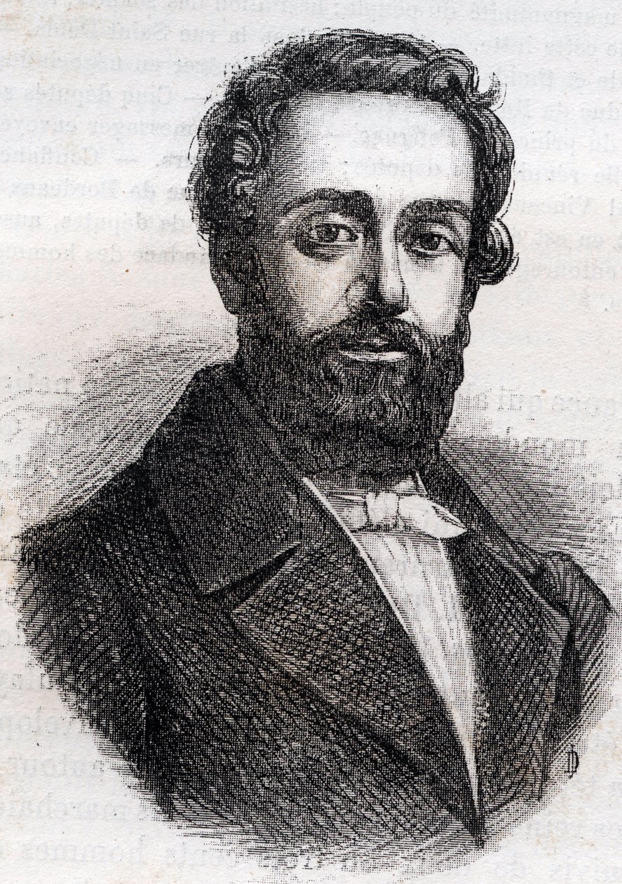 François Rose Joseph Degousee 1795 -1862 militar, civil ingrnieur e político Rrpublican Engraving de 1882 em "Histoire de dix ans: 1830-1840" Louis-Blanc (1811-1882) de Unknown artist