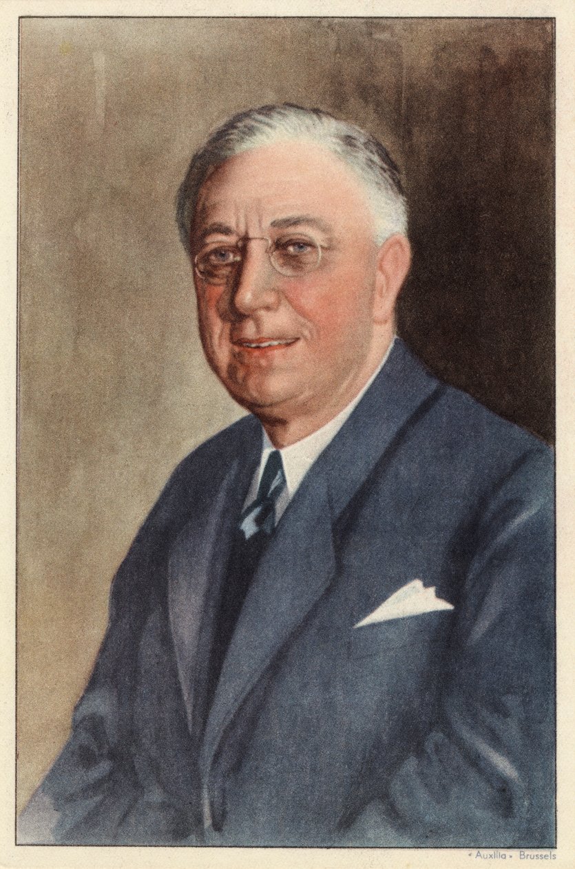 Franklin D Roosevelt (ilustração) de Unknown artist