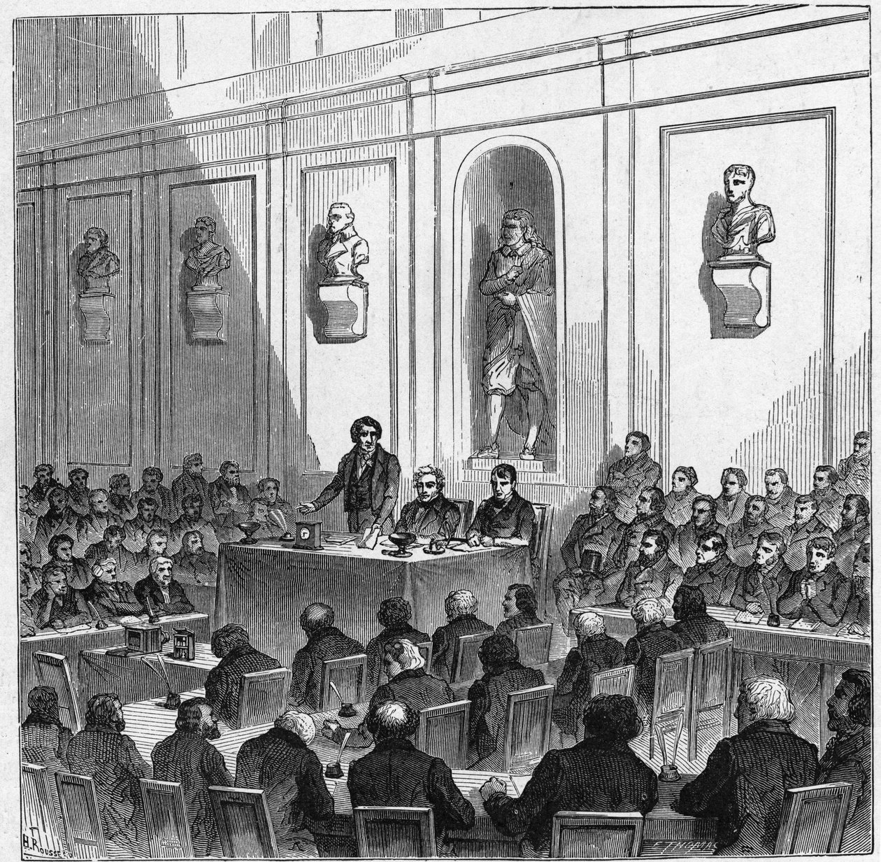 François Arago anunciou em 10 de agosto de Unknown artist