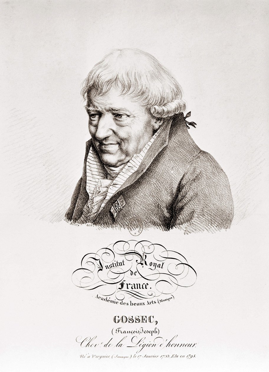François Joseph Gossec. Compositor francês. 1734-1829 de Unknown artist