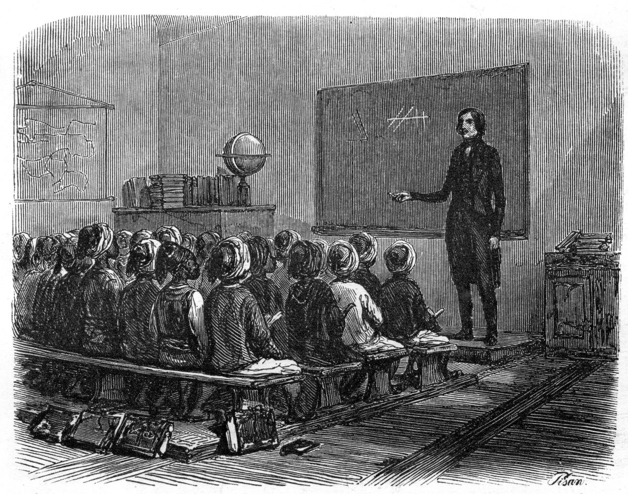 Escola de francês na Argélia em 1840. de Unknown artist