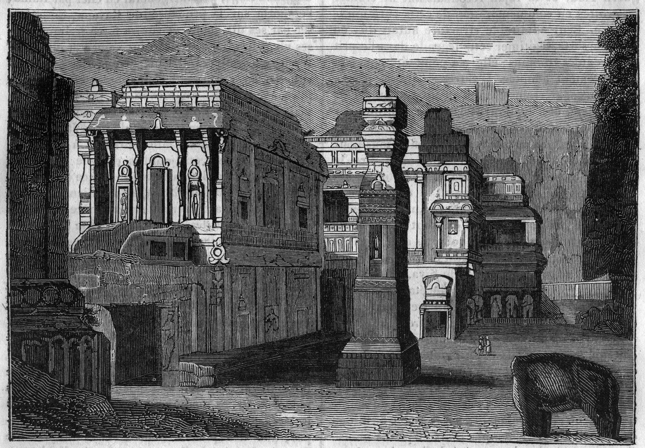 Do templo monolítico de Kailasha (século 8), na Índia. de Unknown artist