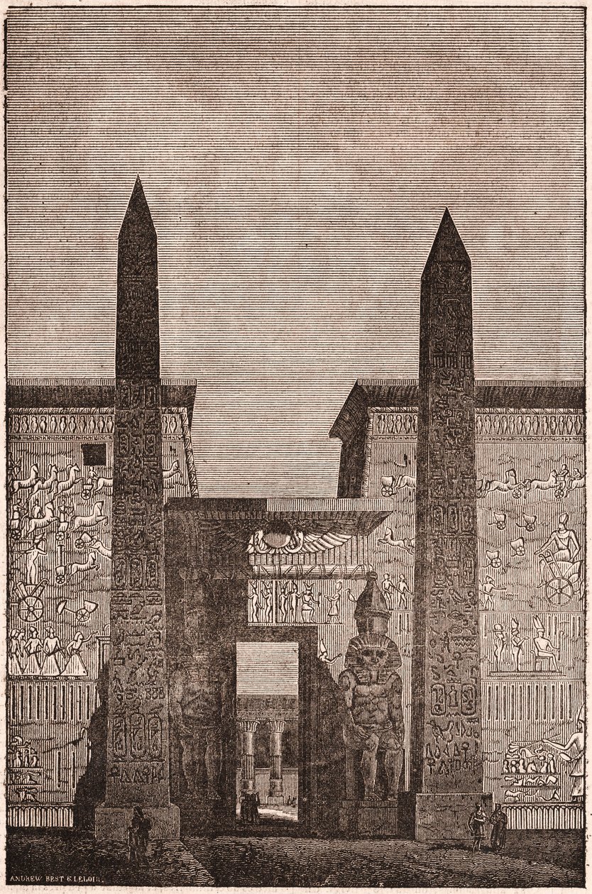 Vista dianteira, de, um, reconstrução, de, luxor, obelisks, em, egito de Unknown